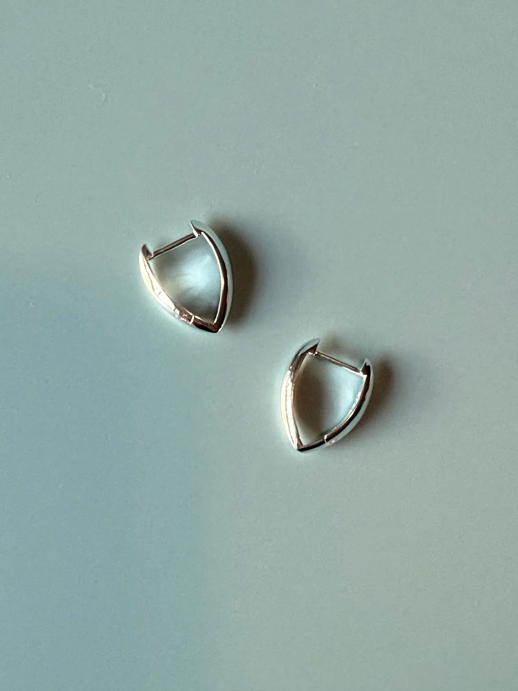 Pointed Hinge Hoops - Sterling Silver — product image 3