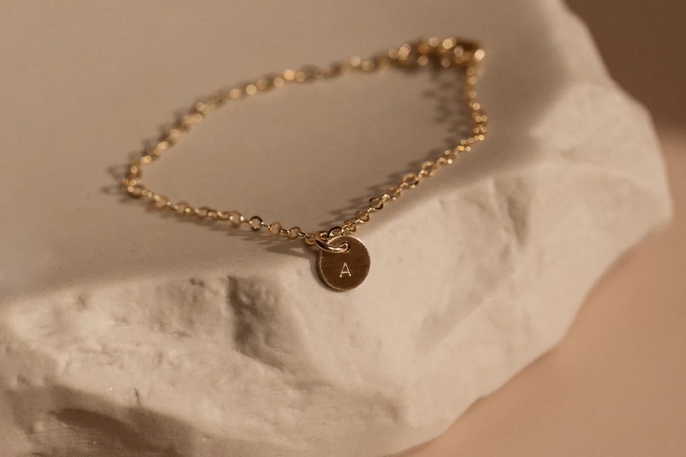 Toddler & Baby Flat Cable Bracelet- Personalized- 14k Gold Filled — product image 1
