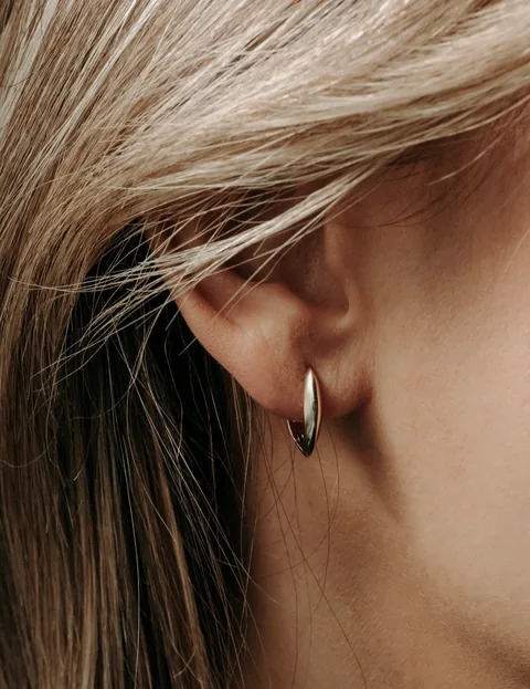 Pointed Hinge Hoops - Sterling Silver — product image 2