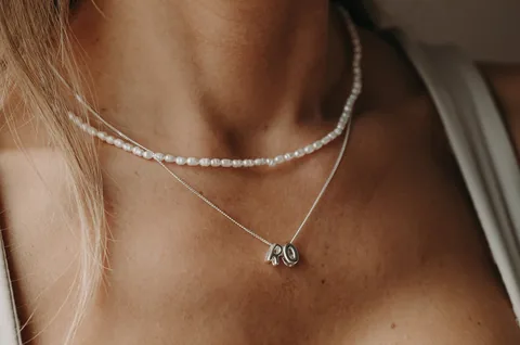 Bubble Charm Necklace- Personalized- Sterling Silver — product image 9