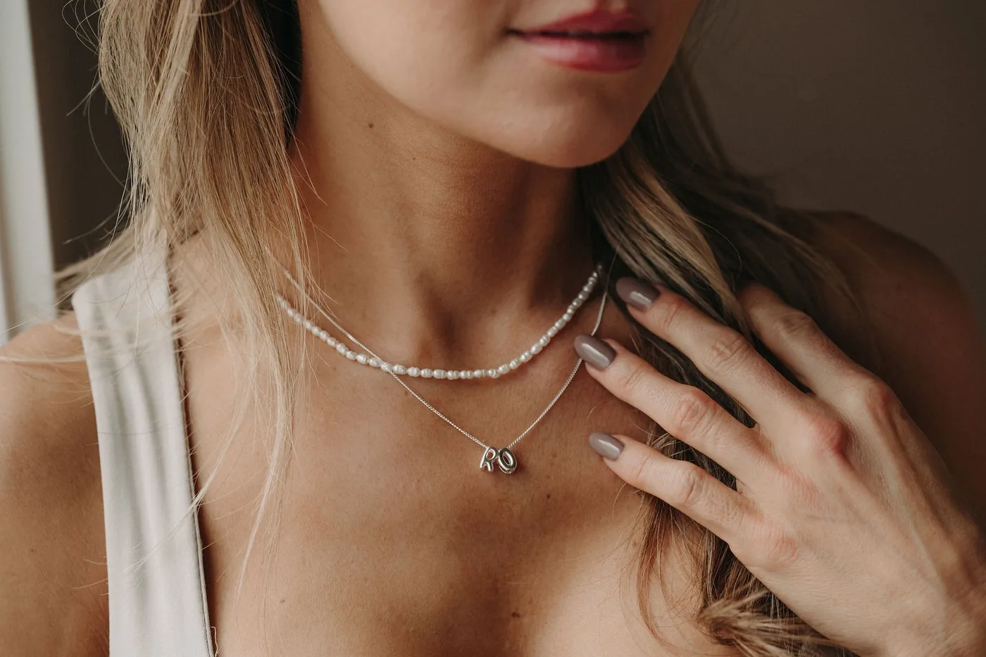 Bubble Charm Necklace- Personalized- Sterling Silver — product image 1
