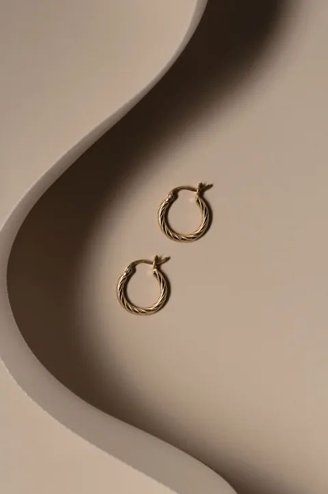 Small Twisted Hoops - 14k Gold Filled — product image 1