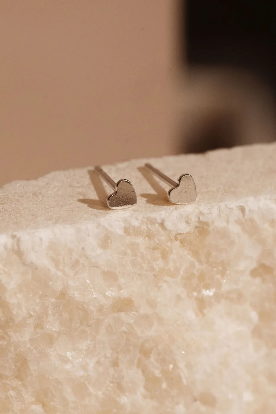 Mini Heart Stud Earrings - Sterling Silver — product image 1
