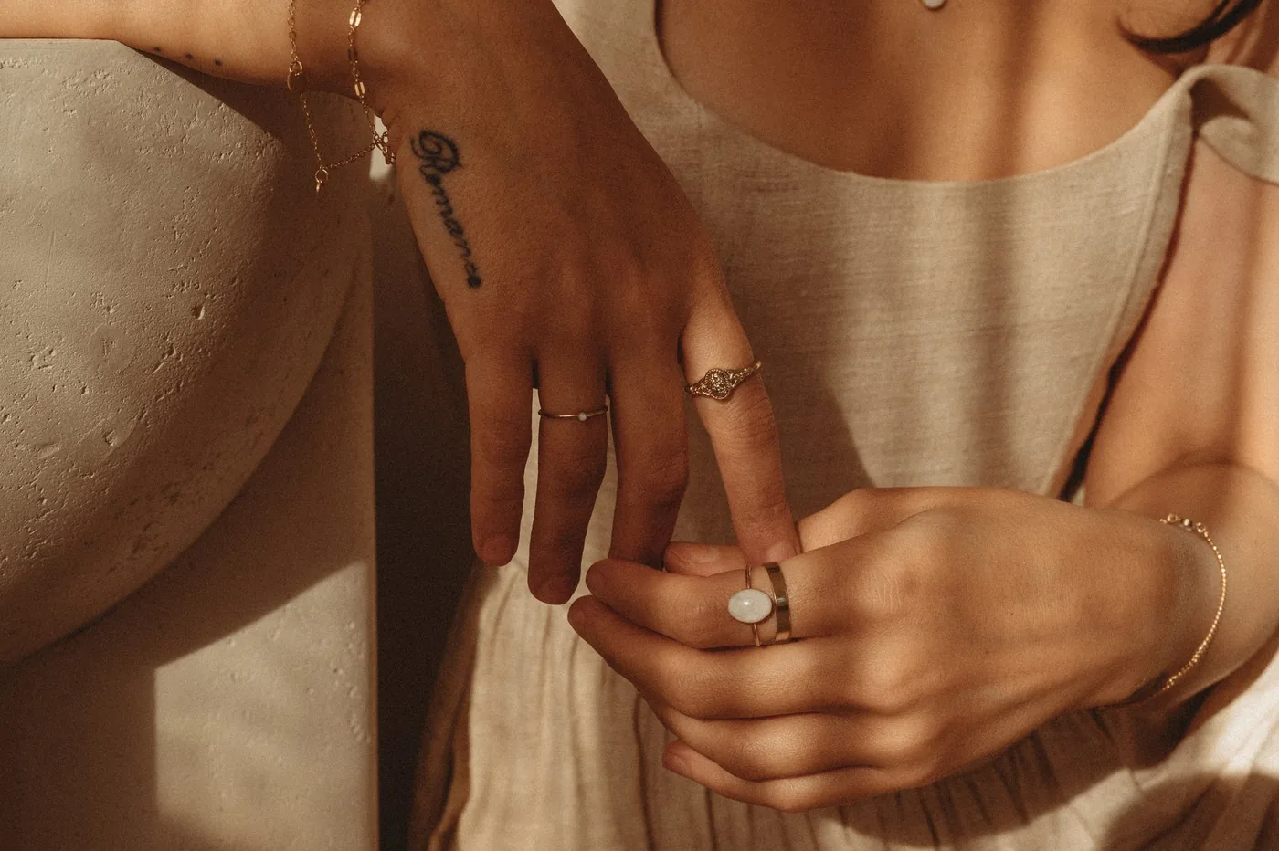 Cremation Large Oval Ring- 14k Gold Filled — product image 1