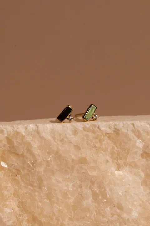 Solitaire Gold Bar Studs - 14K Gold Filled — product image 3