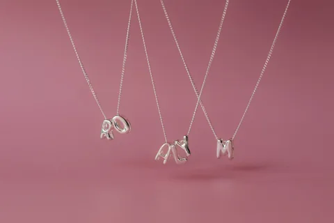 Bubble Charm Necklace- Personalized- Sterling Silver — product image 10
