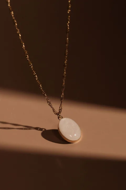 Cremation Oval Necklace - 14k Gold Filled — product image 10