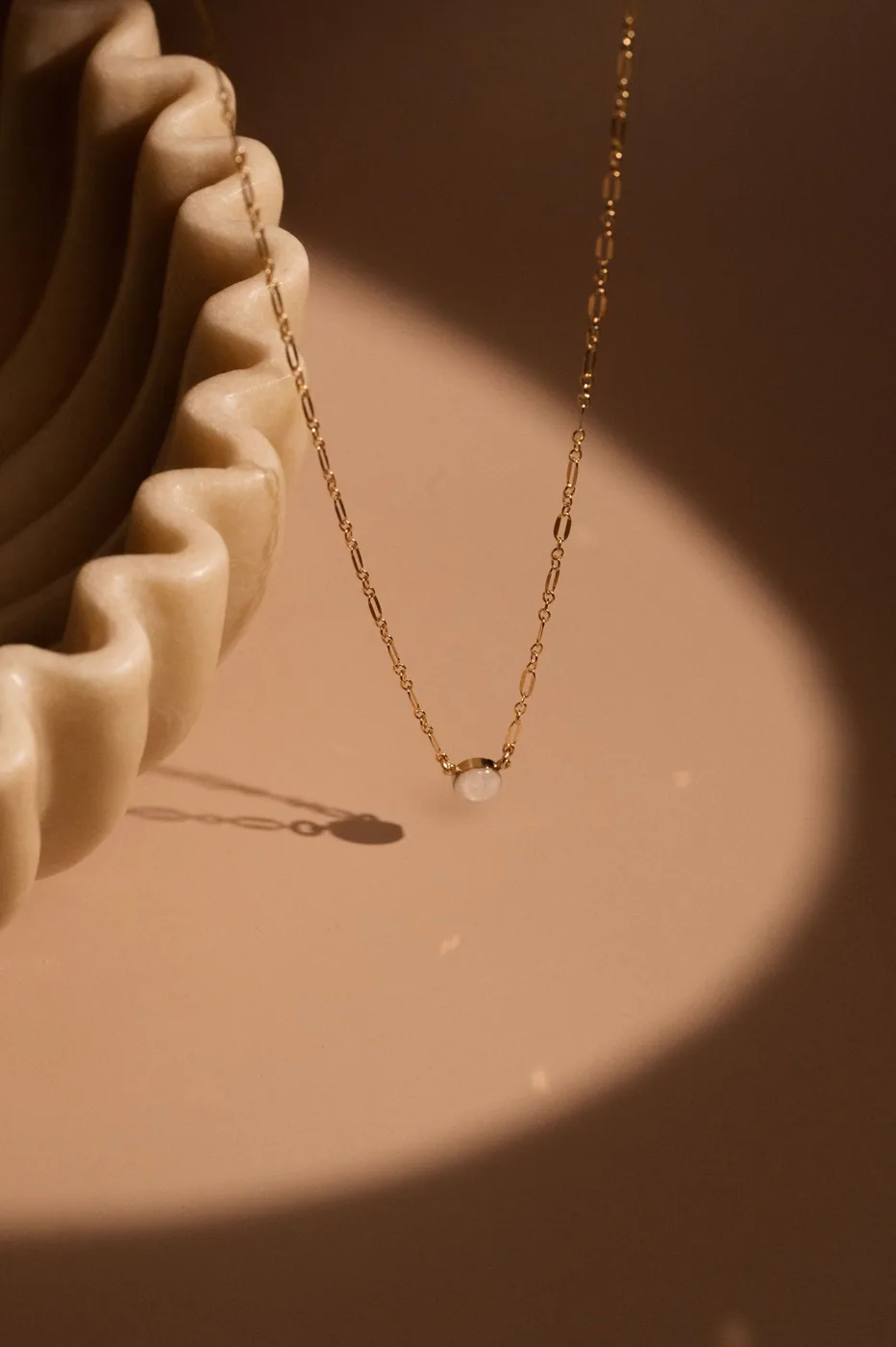 Cremation Sequin Chain Necklace - 14k Gold Filled — product image 1
