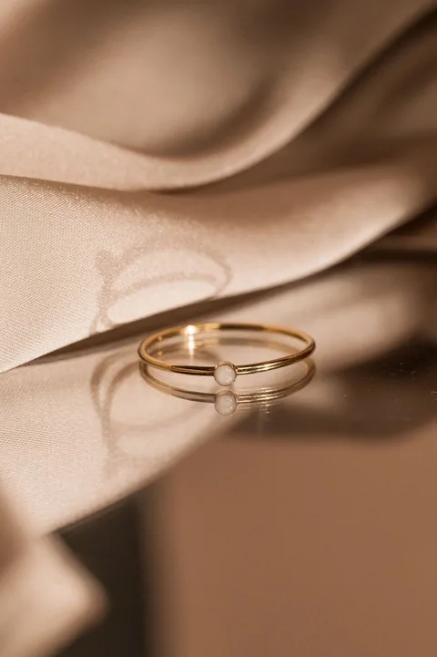 Cremation Dainty Ring - 14k Solid Gold — product image 5