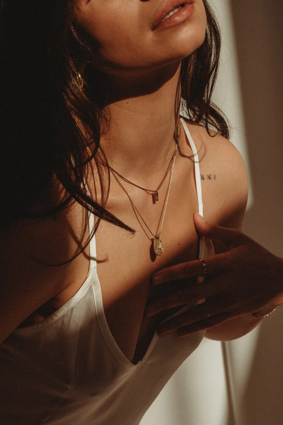 Box Initial Necklace - 14k Gold Filled — product image 2