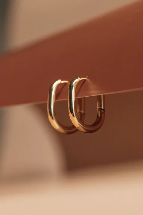 Rectangle Hoops - 14K Gold Filled — product image 1