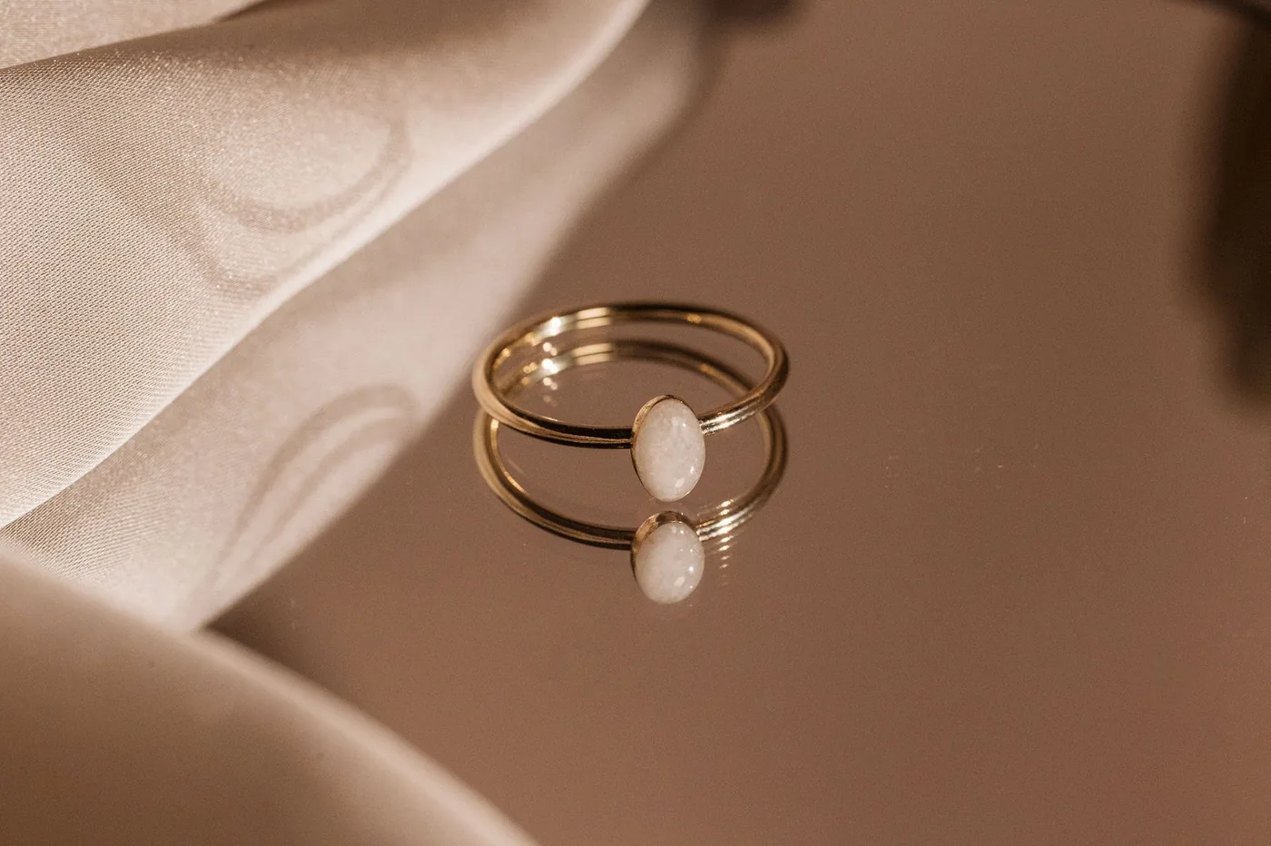 Cremation Small Oval Ring - 14k Gold Filled — product image 3