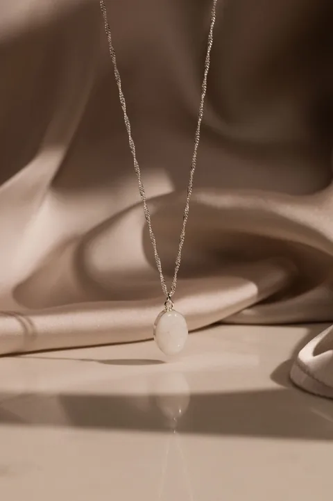 Cremation Oval Necklace- Sterling Silver — product image 4