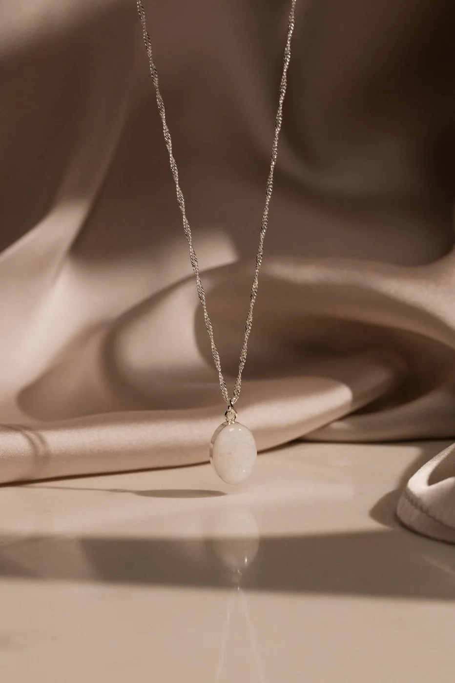 Cremation Oval Necklace- Sterling Silver — product image 4