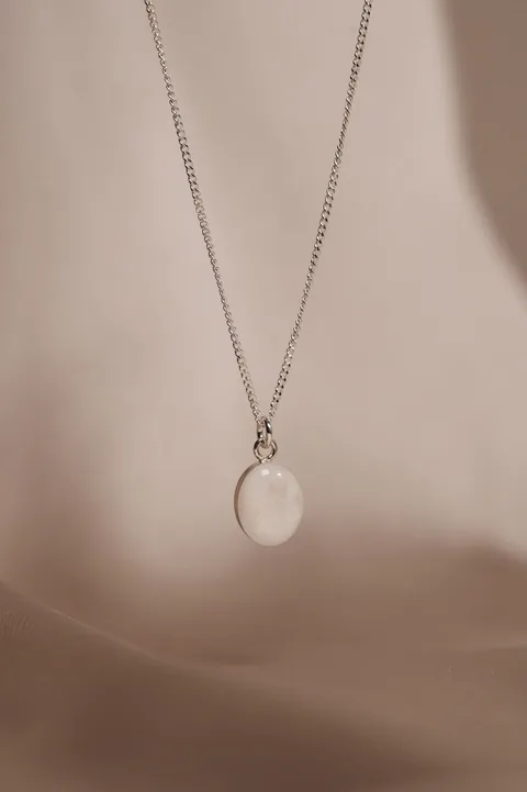 Cremation Oval Necklace- Sterling Silver — product image 2
