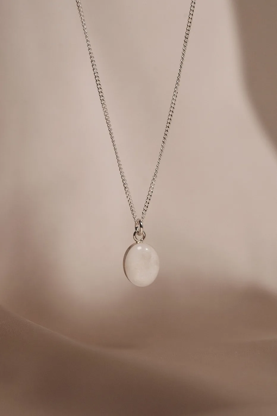 Cremation Oval Necklace- Sterling Silver — product image 2