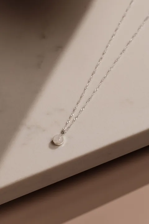 Cremation Necklace 6mm Pendant - Sterling Silver — product image 4