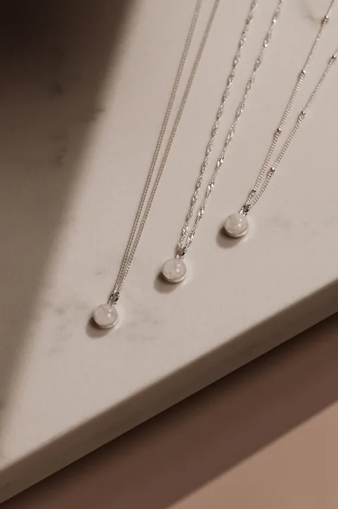 Cremation Necklace 6mm Pendant - Sterling Silver — product image 1
