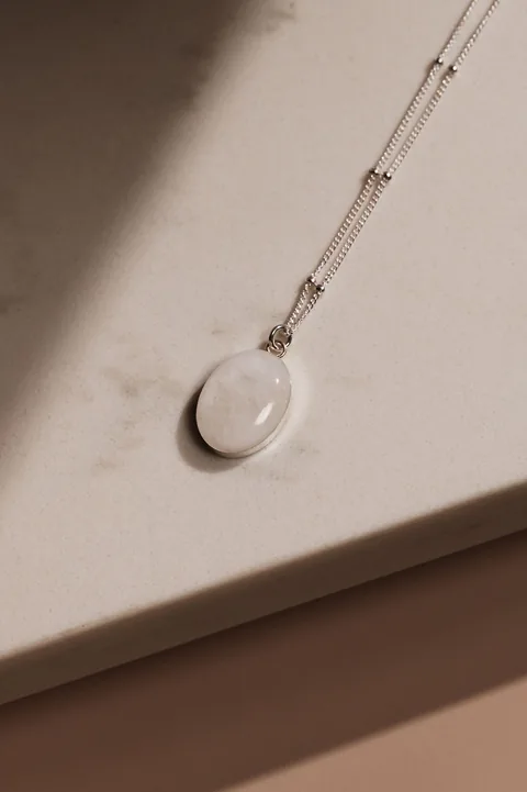 Cremation Oval Necklace- Sterling Silver — product image 3