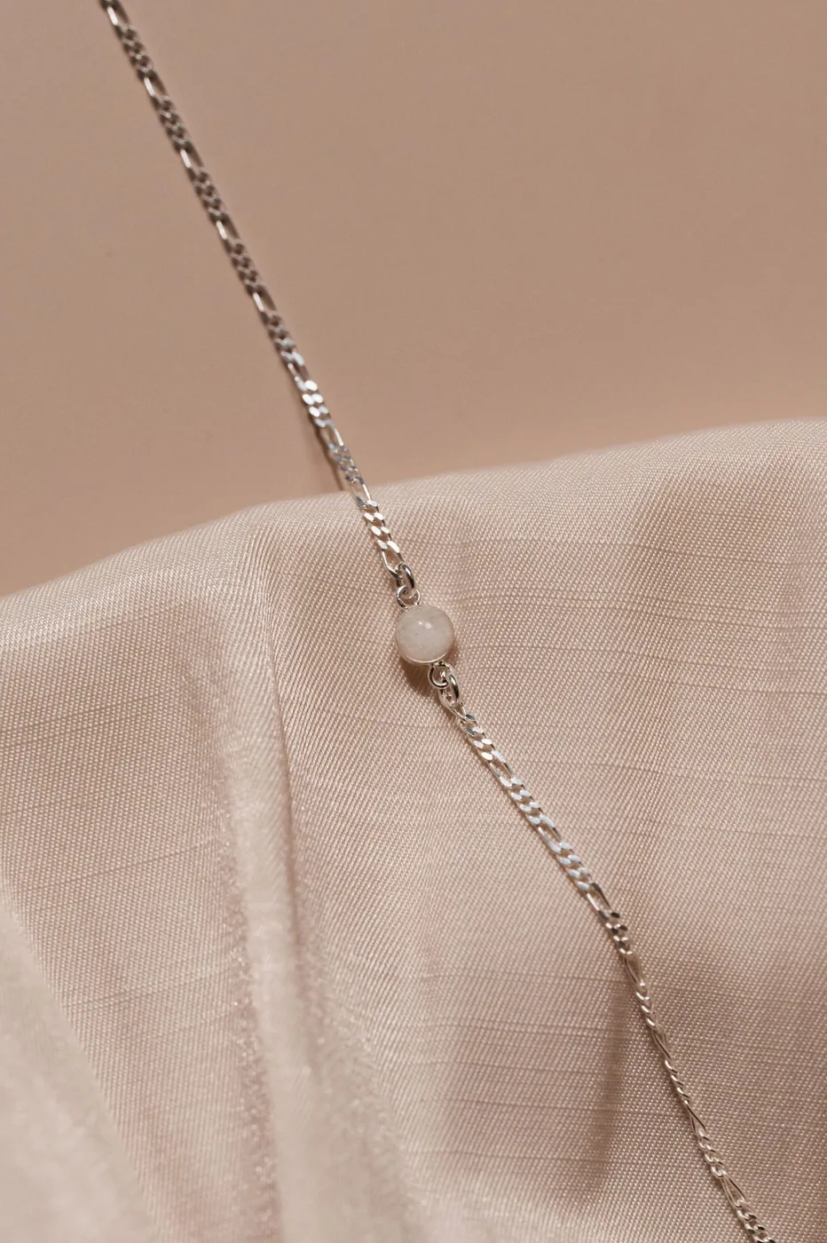 Cremation Skinny Figaro Bracelet- Sterling Silver — product image 1