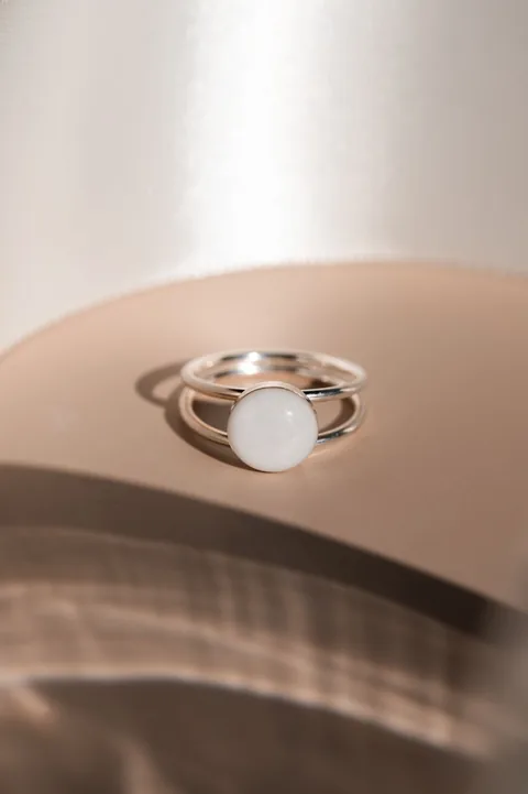 Mothers Milk Double Band Circle Ring - Sterling Silver — product image 1