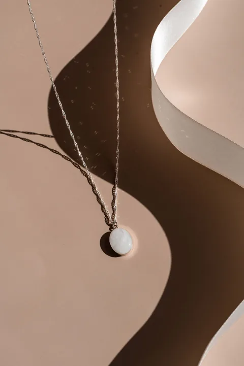 Mothers Milk Oval Necklace - Sterling Silver — product image 4