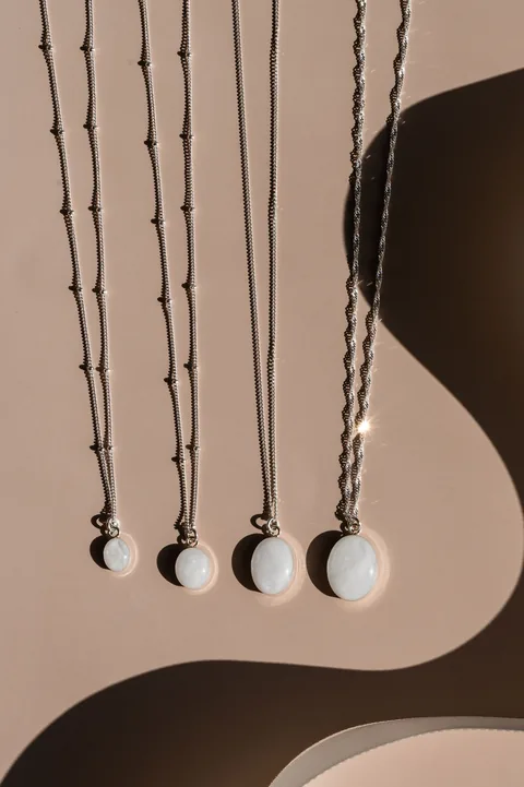 Cremation Oval Necklace- Sterling Silver — product image 5
