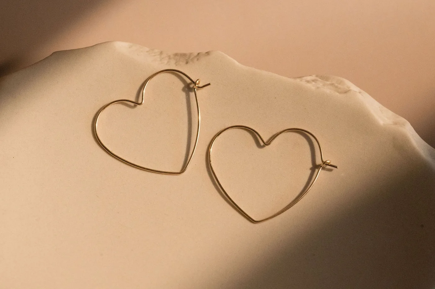 Heart Hoop Earrings - 14k Gold Filled — product image 1
