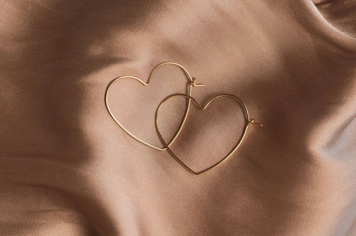 Heart Hoop Earrings - 14k Gold Filled — product image 2