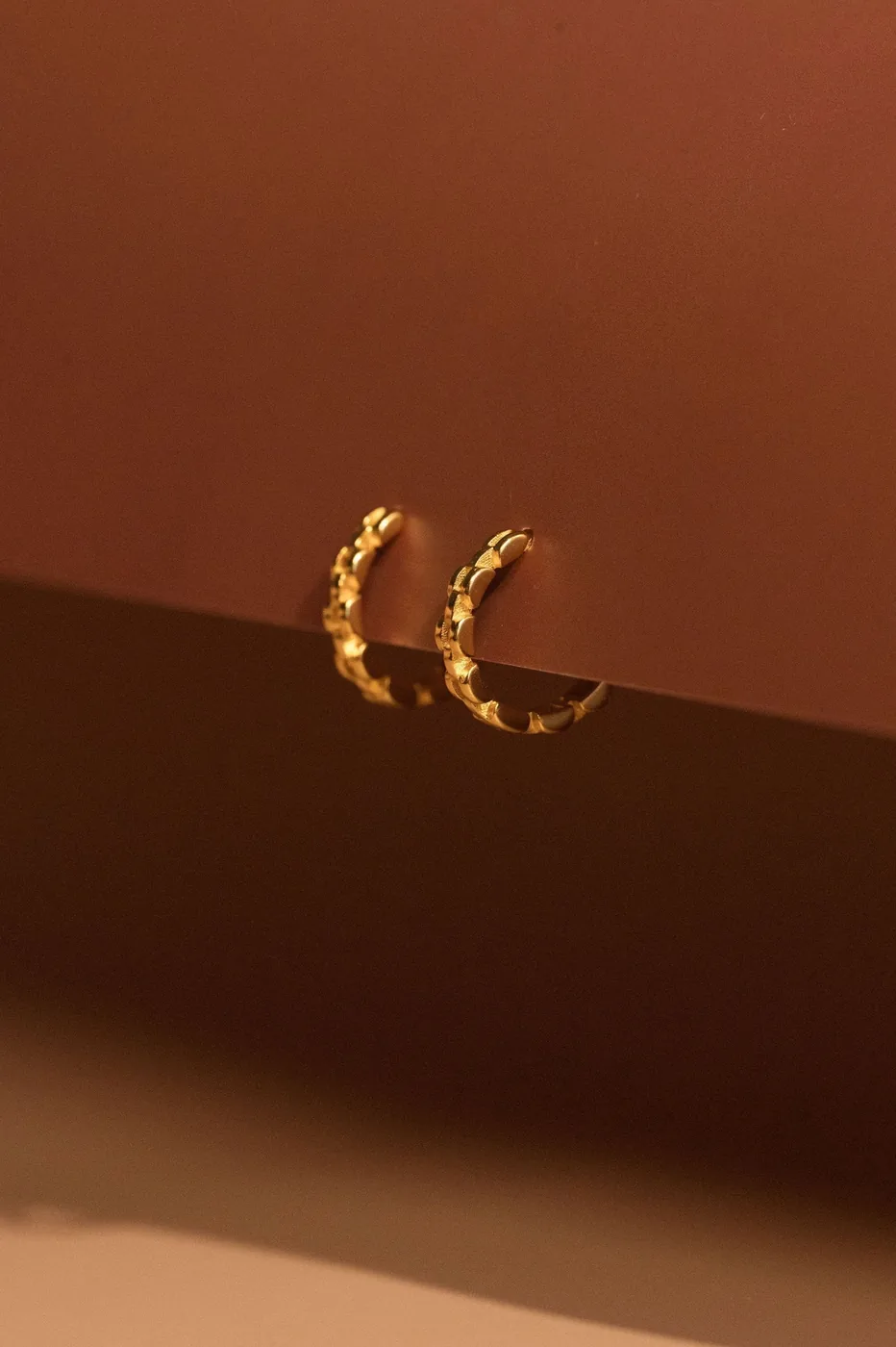 Checkered Hoops - 14k Gold Filled — product image 2