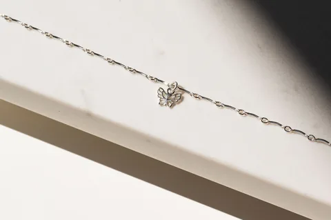 Butterfly U Chain Necklace - Sterling Silver — product image 2