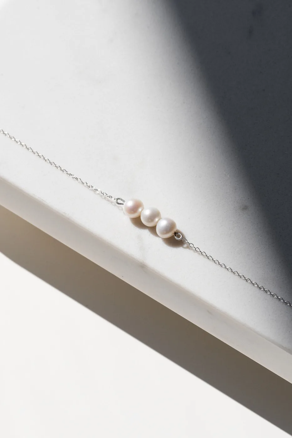 Three Pearl Necklace - Sterling Silver — product image 1