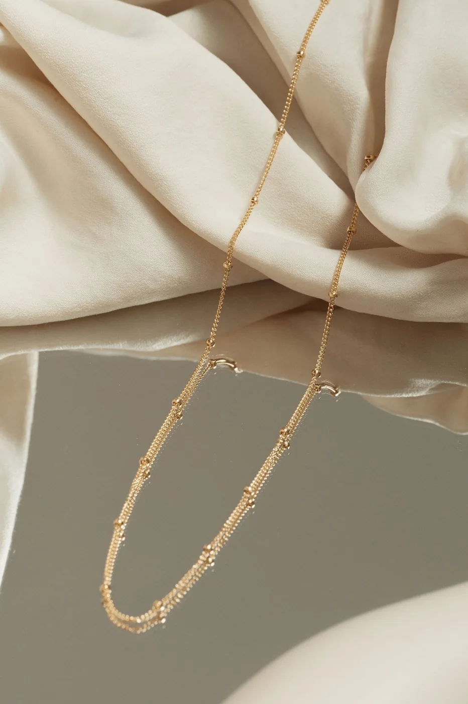 Saturn Chain Collarbone Necklace - 14k Gold Filled — product image 2