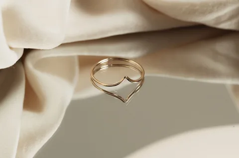 V Skinny Ring - 14k Gold Filled — product image 1