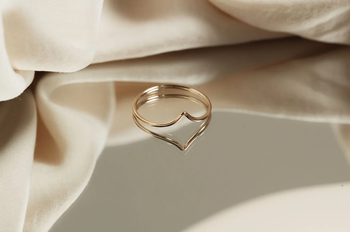 V Skinny Ring - 14k Gold Filled — product image 1