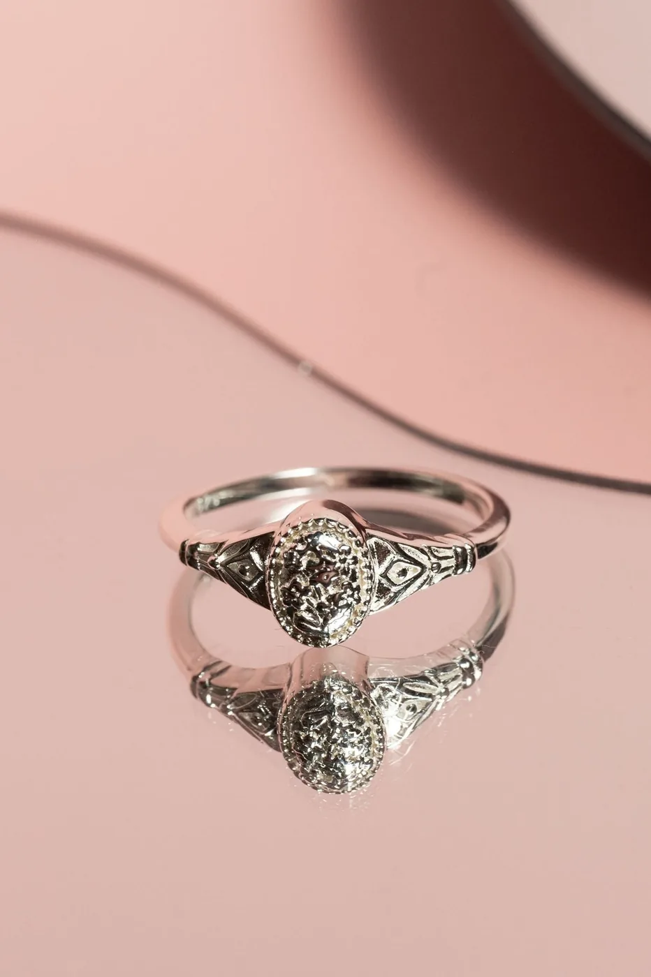 Forget-Me-Not Cremains Urn Ring - Sterling Silver — product image 4