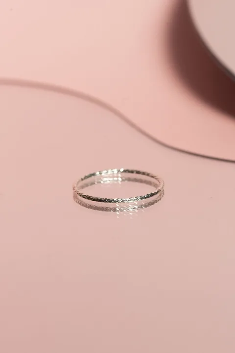 Serrated Skinny Ring - Sterling Silver — product image 1