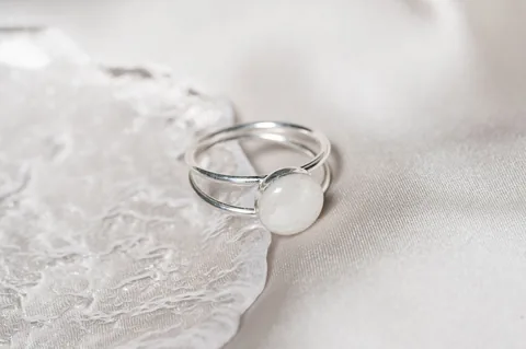 Cremation Double Band Circle Ring - Sterling Silver — product image 1
