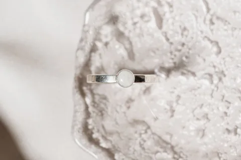 Cremation Thick Band Ring - Sterling Silver — product image 3