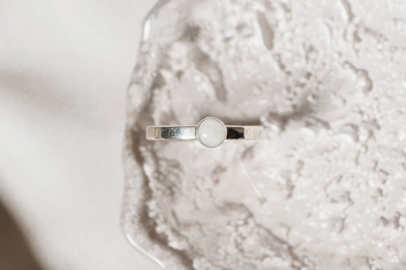 Cremation Thick Band Ring - Sterling Silver — product image 3