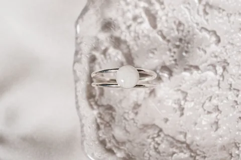Cremation Double Band Circle Ring - Sterling Silver — product image 7