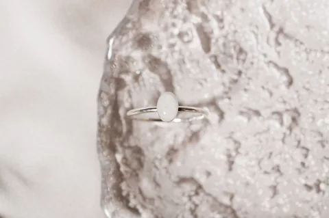 Cremation Small Oval Ring - Sterling Silver — product image 3