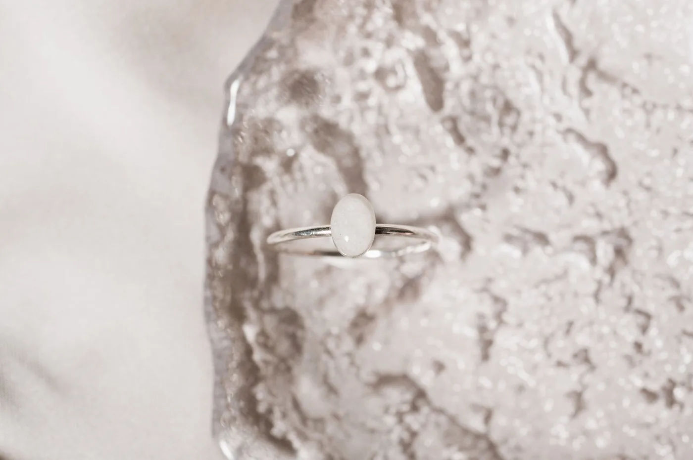 Cremation Small Oval Ring - Sterling Silver — product image 3