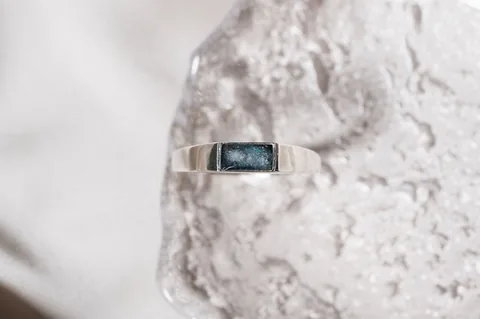 Cremation Signet Ring - Sterling Silver — product image 5