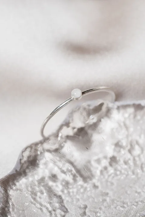 Cremation Dainty Ring - Sterling Silver — product image 2