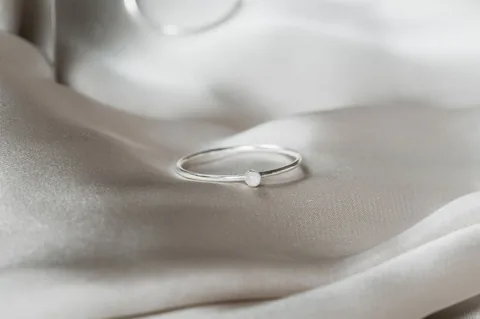 Cremation Dainty Ring - Sterling Silver — product image 1