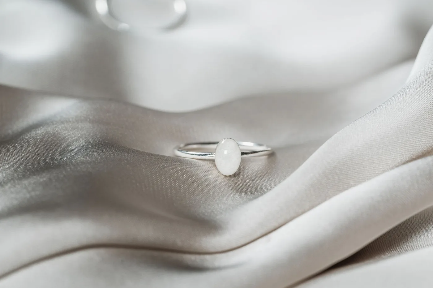 Cremation Small Oval Ring - Sterling Silver — product image 1
