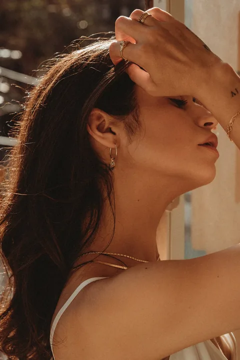 Large Crystal Hoops - 14k Gold Filled — product image 9