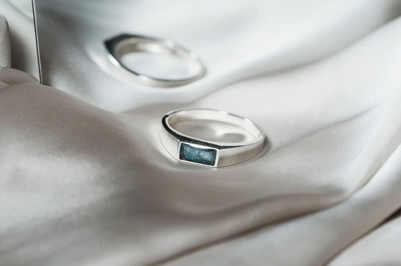 Cremation Signet Ring - Sterling Silver — product image 1