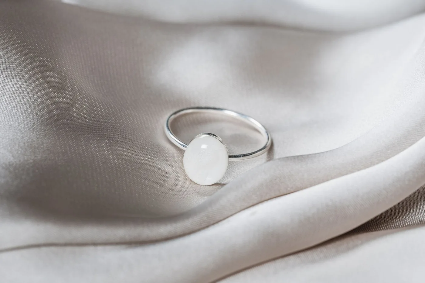 Cremation Large Oval Ring- Sterling Silver — product image 1